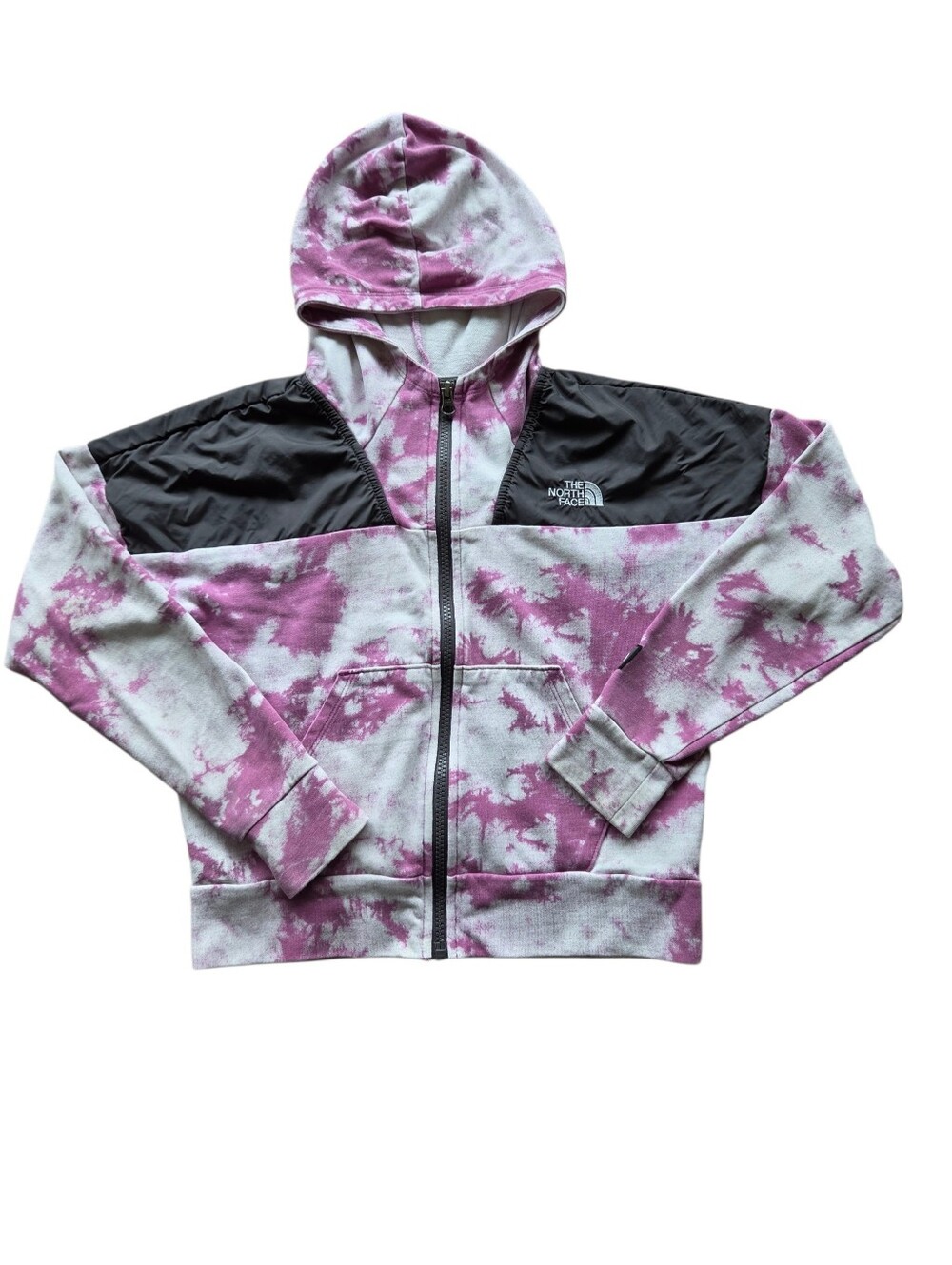 The North Face Girls' Purple Tie-Dye Zip Hoodie
